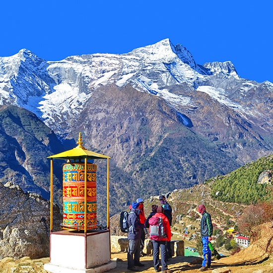 Magnifiqueparc montagne national de Sagarmatha Nepal